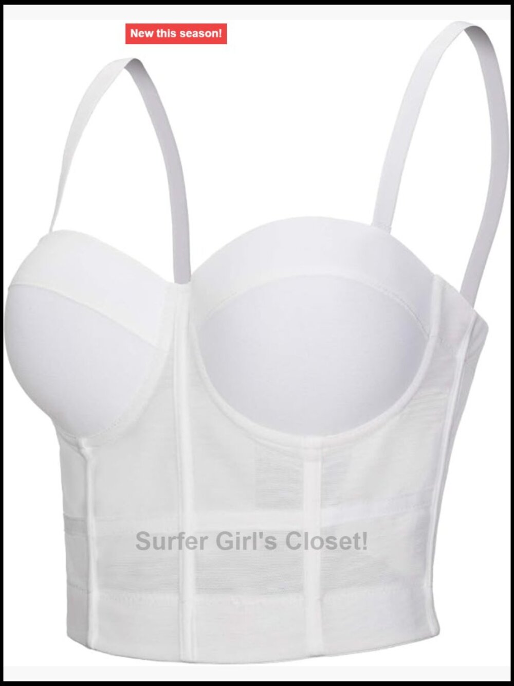 Women's Mesh Push Up Bustier Corset Crop Top Club Party Vest